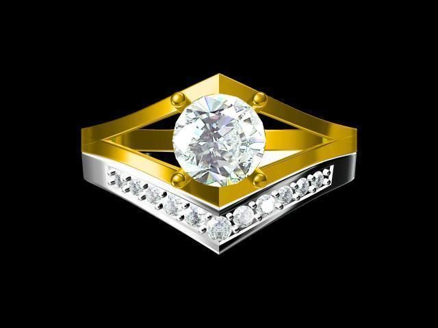 diamond ring 3D print model_27