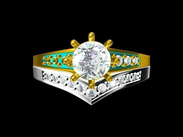 diamond ring 3D print model_30