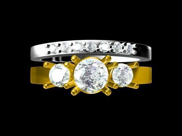 diamond ring 3D print model_10