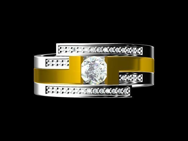 diamond ring 3D print model_23