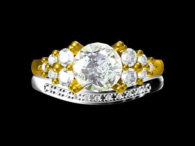 diamond ring 3D print model_9