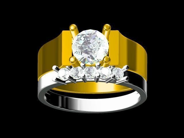 diamond ring 3D print model_25