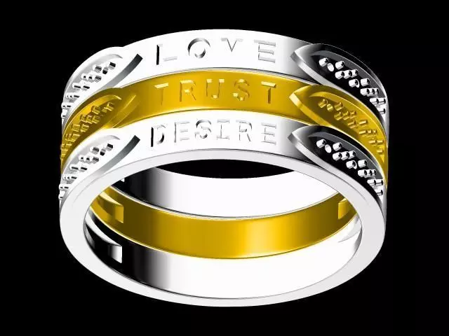 diamond ring 3D print model_0