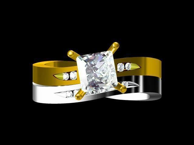 diamond ring 3D print model_12