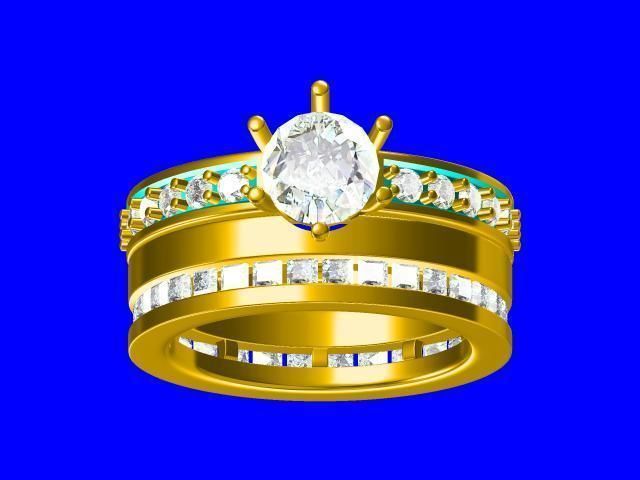diamond ring 3D print model_40