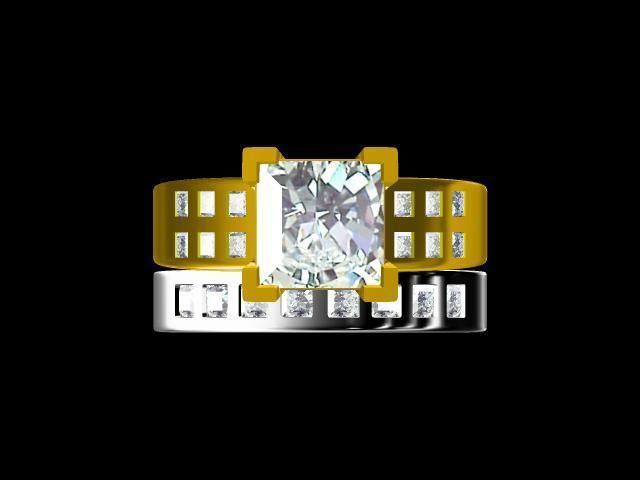 diamond ring 3D print model_1