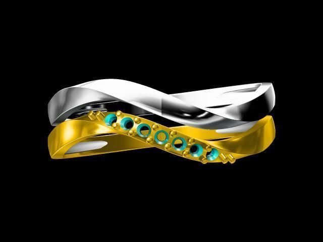 diamond ring 3D print model_35