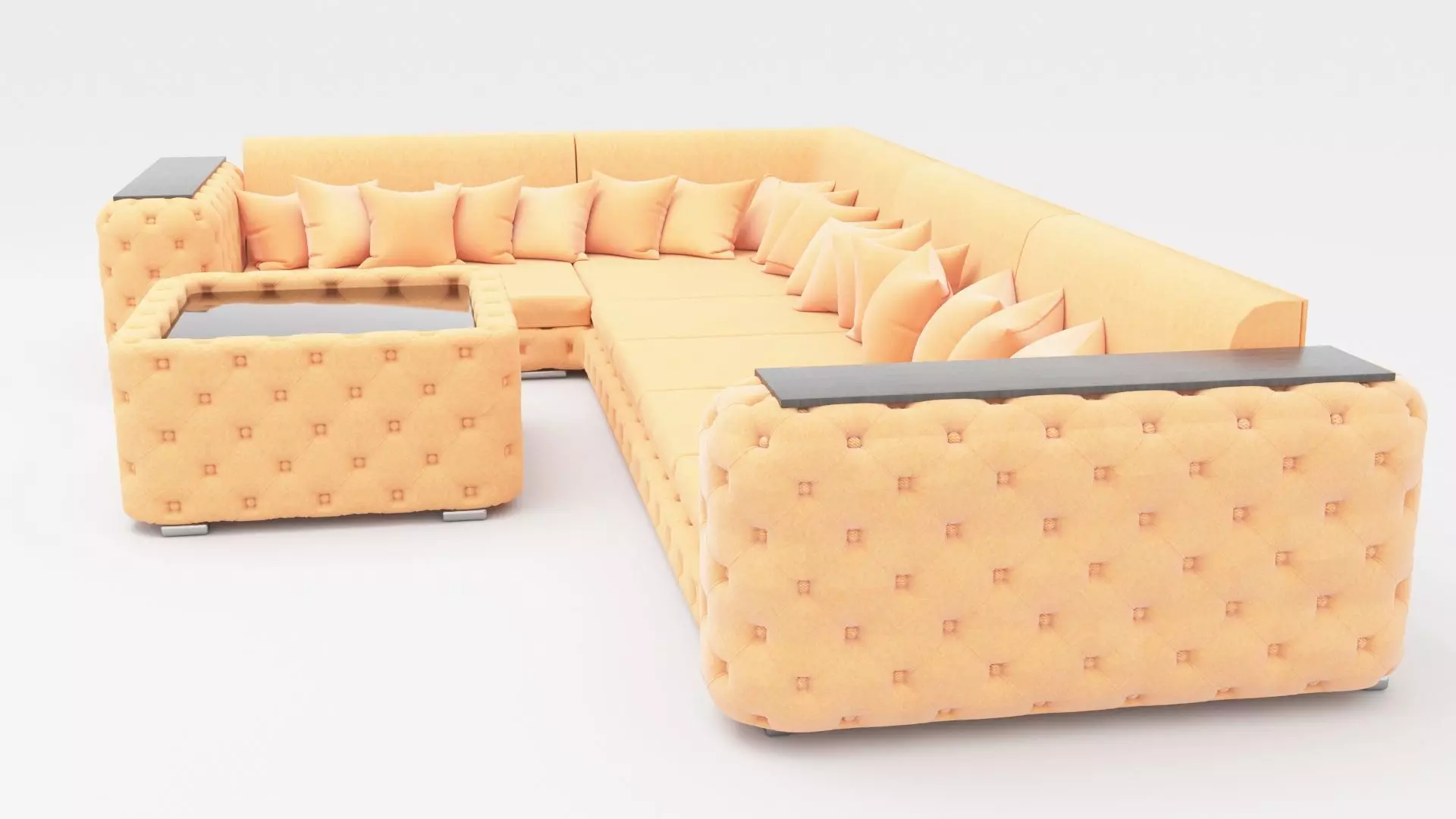 living room sofa set design 3D model