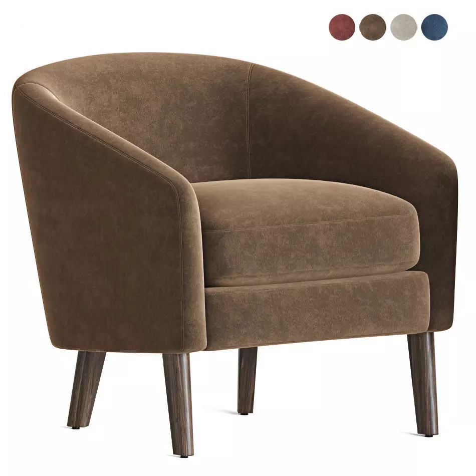 Jonah Armchair Westelm 3D model
