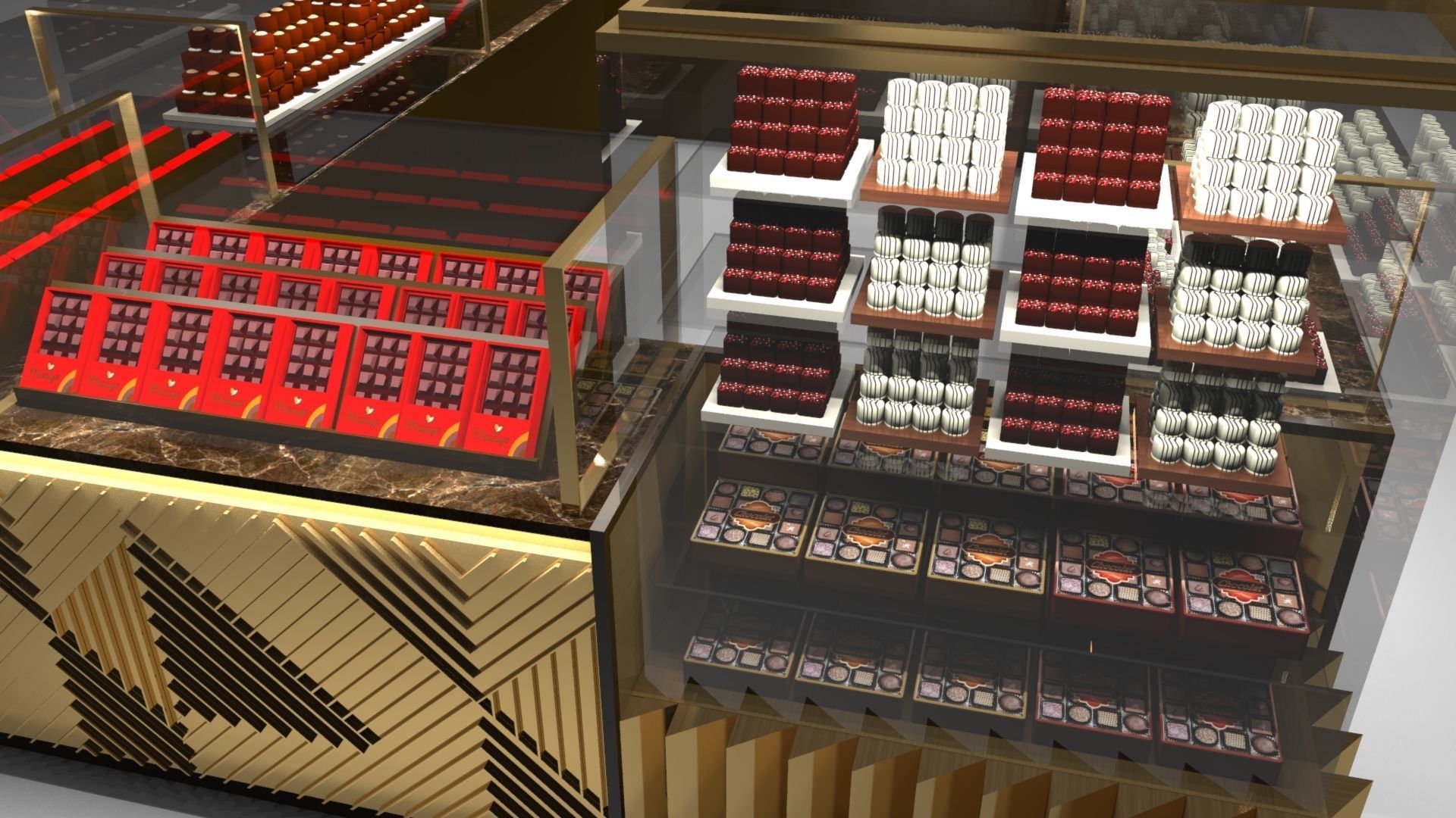 Chocolate Kiosk 3D model_3