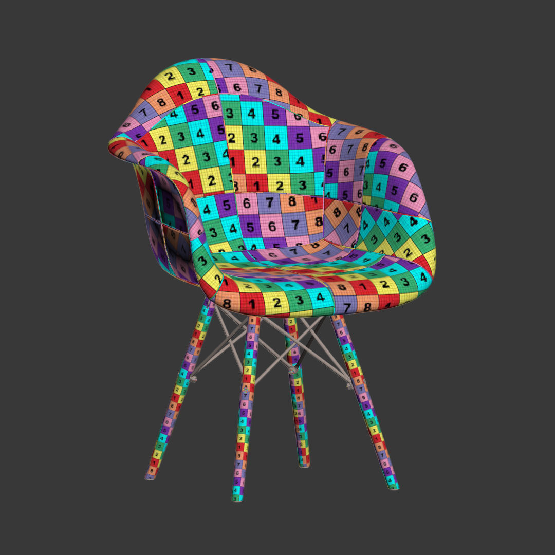 Patch Iconic Arm Dining Chair 3D model_1