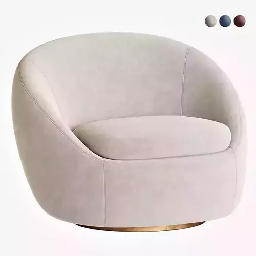 Cozy Swivel Chair Westelm 3D model