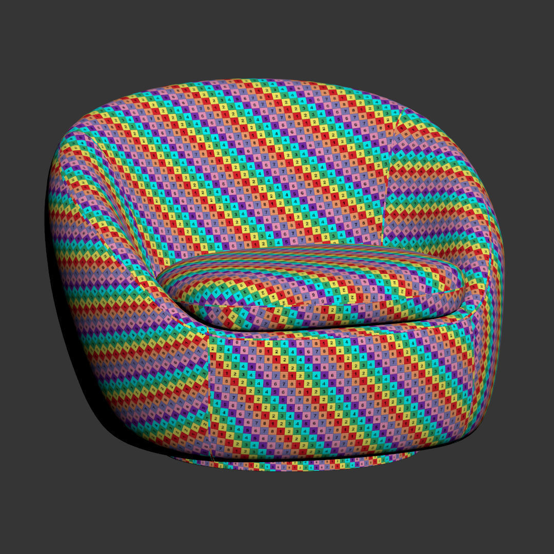 Cozy Swivel Chair Westelm 3D model_3