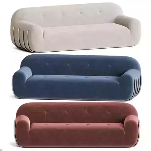CB2 Brace Cream Boucle Sofa 3D model
