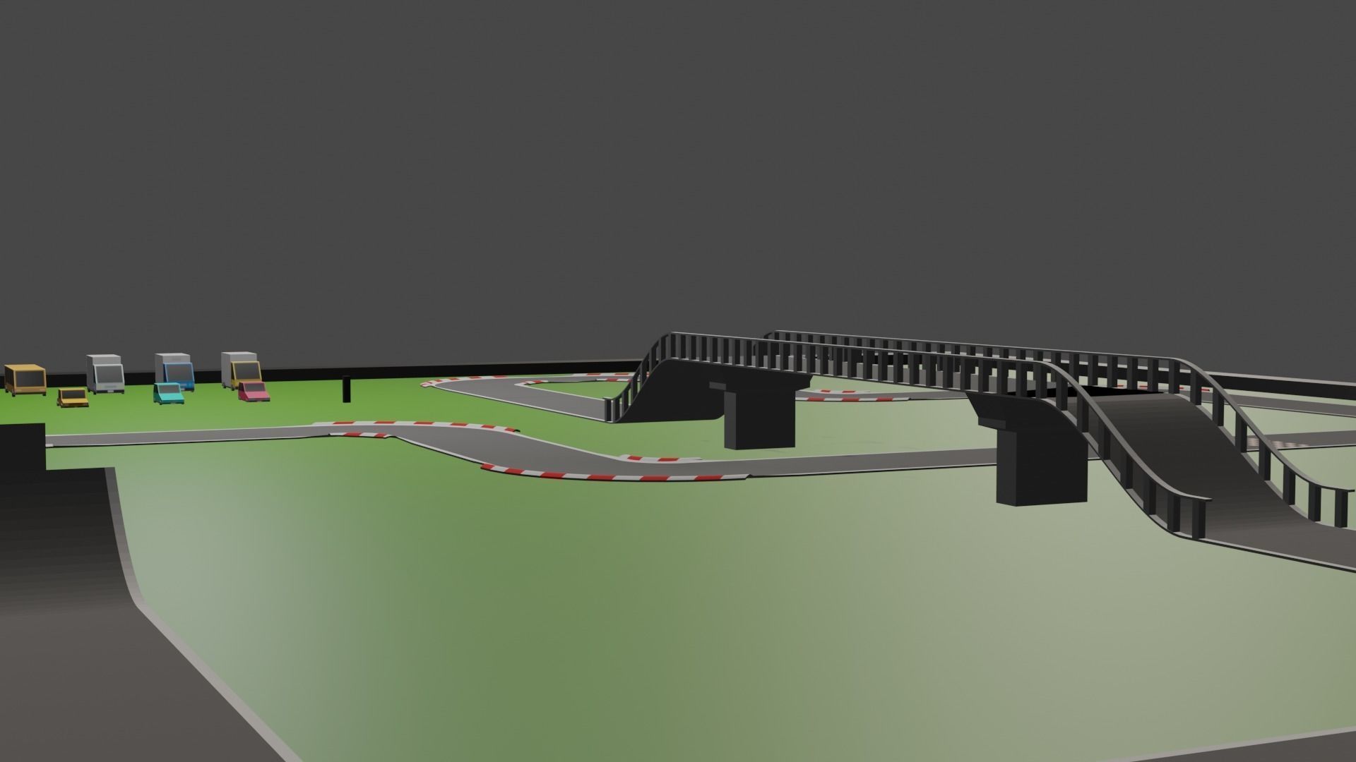 racing model with police low poly game ready  Low-poly 3D model_2