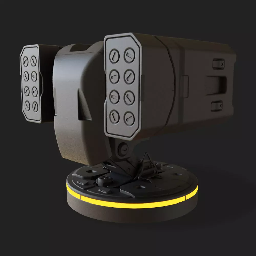 Hardsurface Sci fi Turret Design 3D model