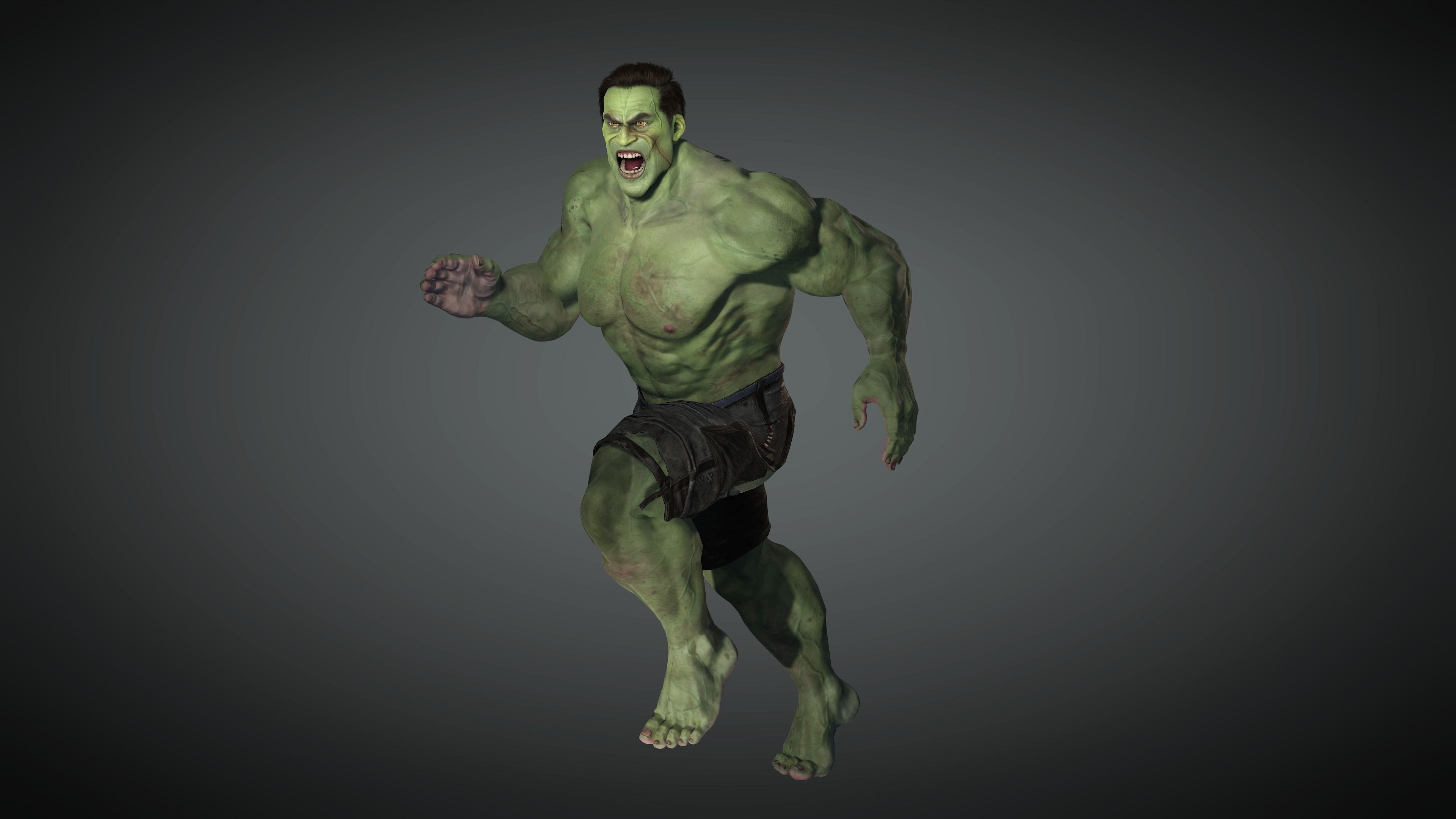 AAA Comics Character 06 The Hulk  Low-poly 3D model_9