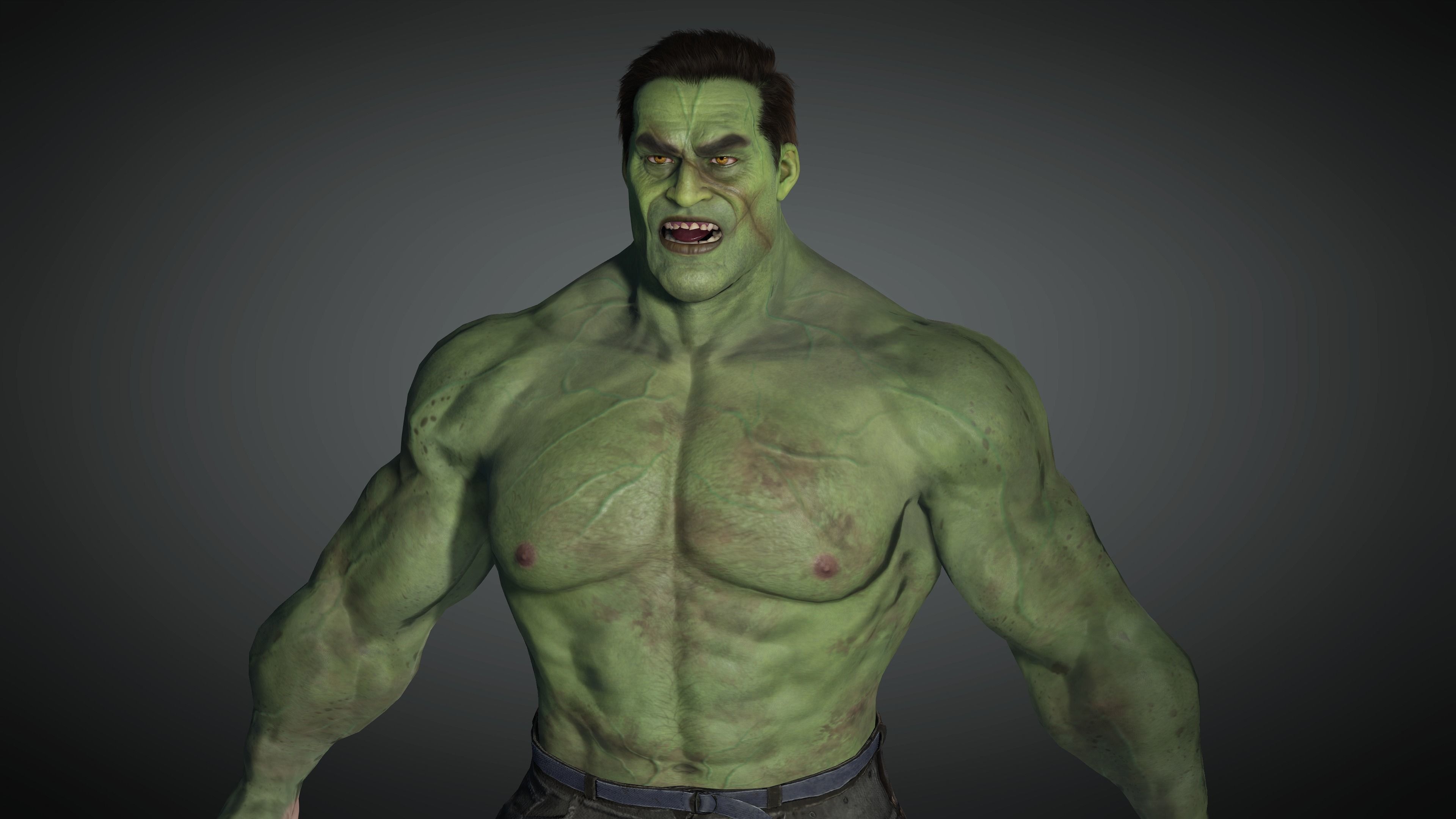 AAA Comics Character 06 The Hulk  Low-poly 3D model_13