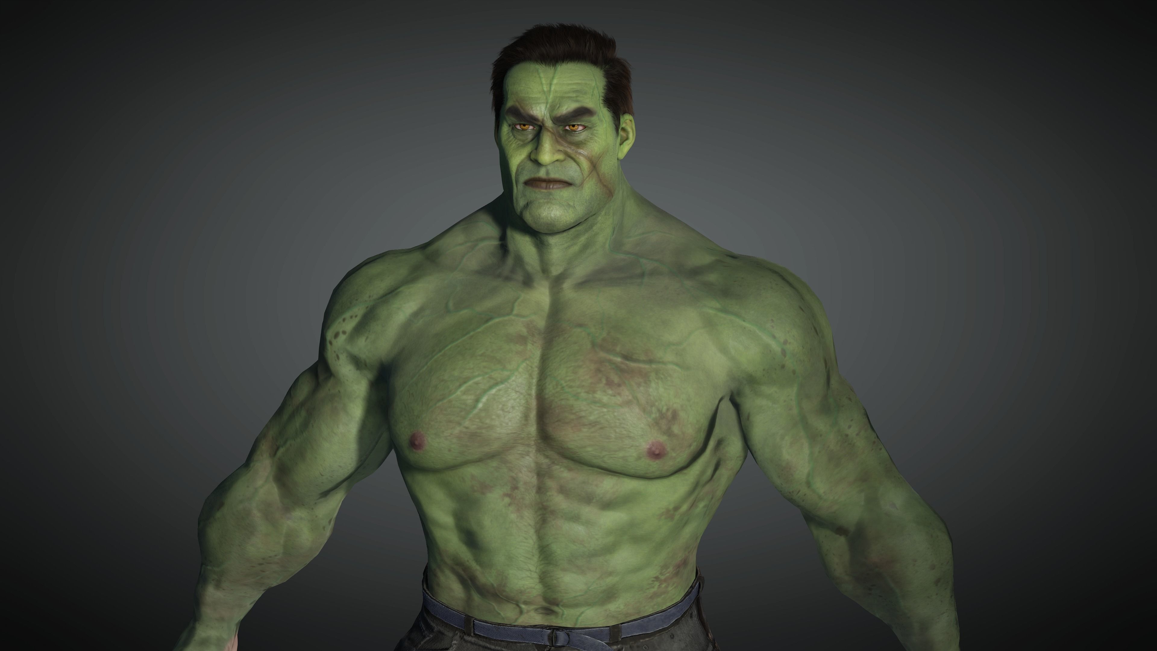 AAA Comics Character 06 The Hulk  Low-poly 3D model_10