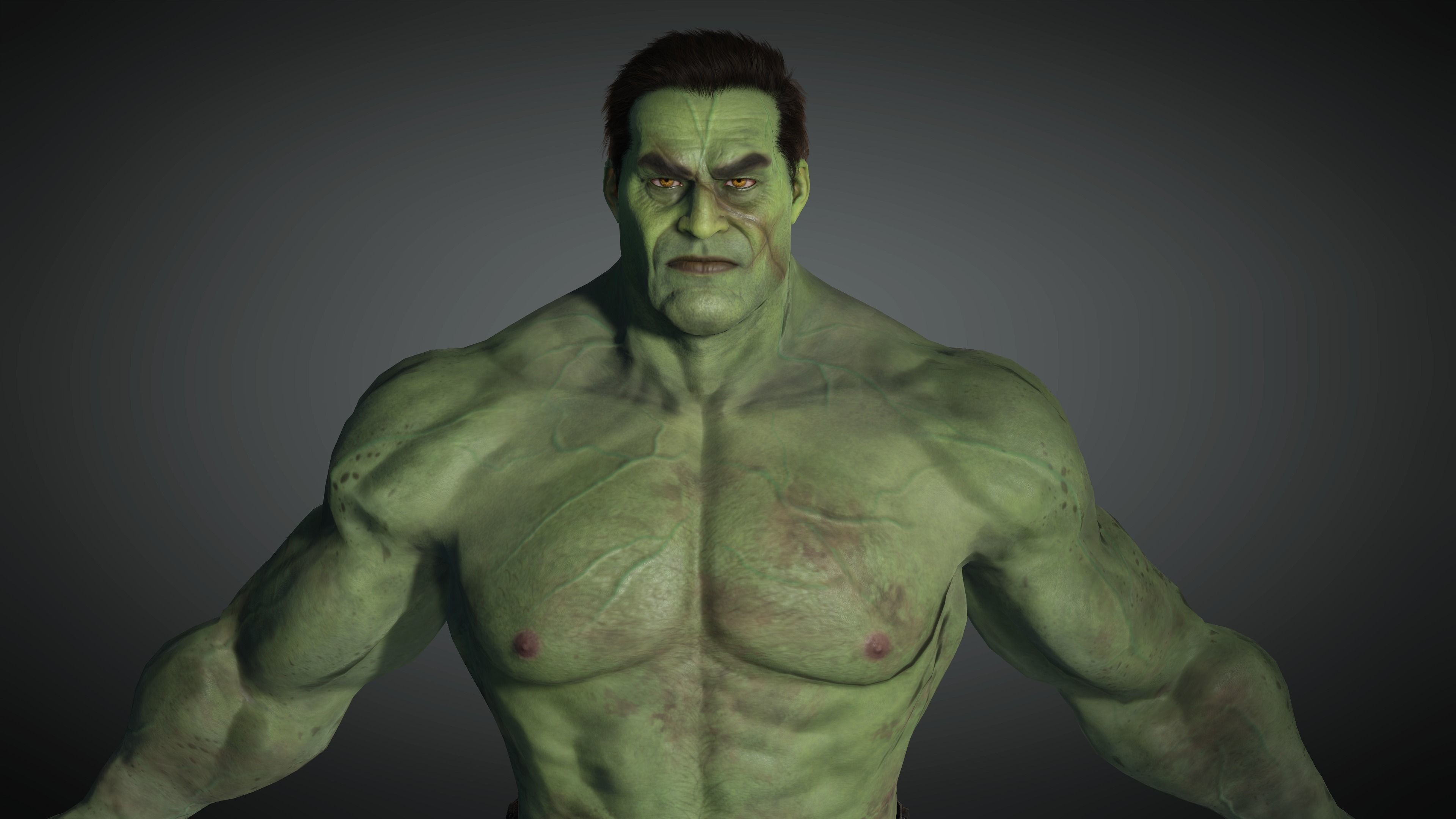 AAA Comics Character 06 The Hulk  Low-poly 3D model_2