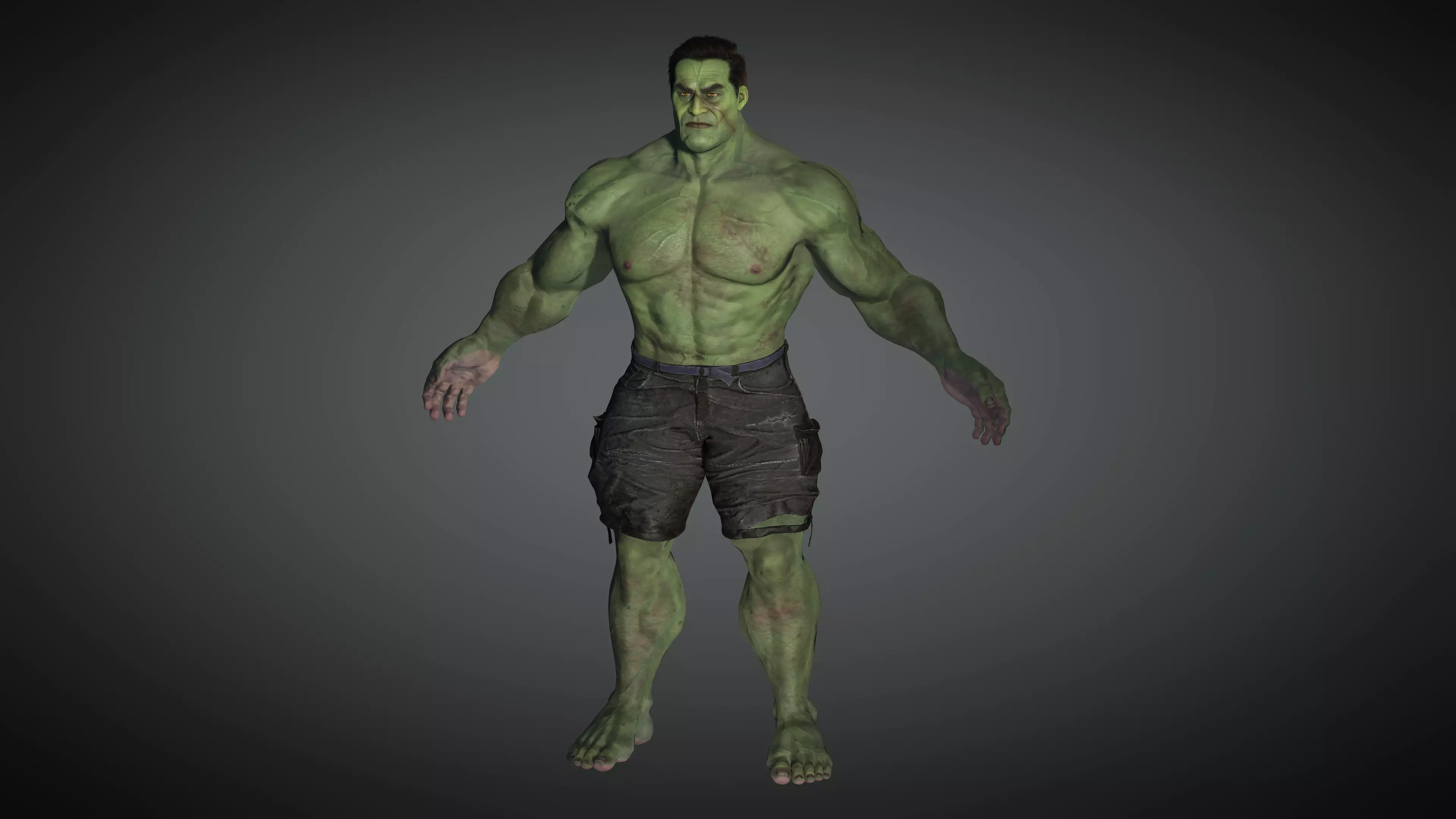 AAA Comics Character 06 The Hulk  Low-poly 3D model_0