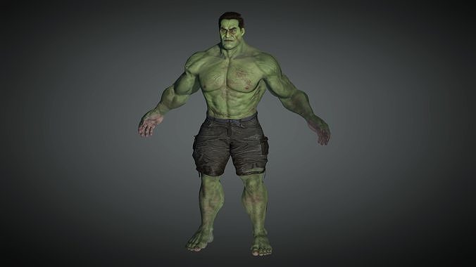 AAA Comics Character 06 The Hulk  Low-poly 3D model