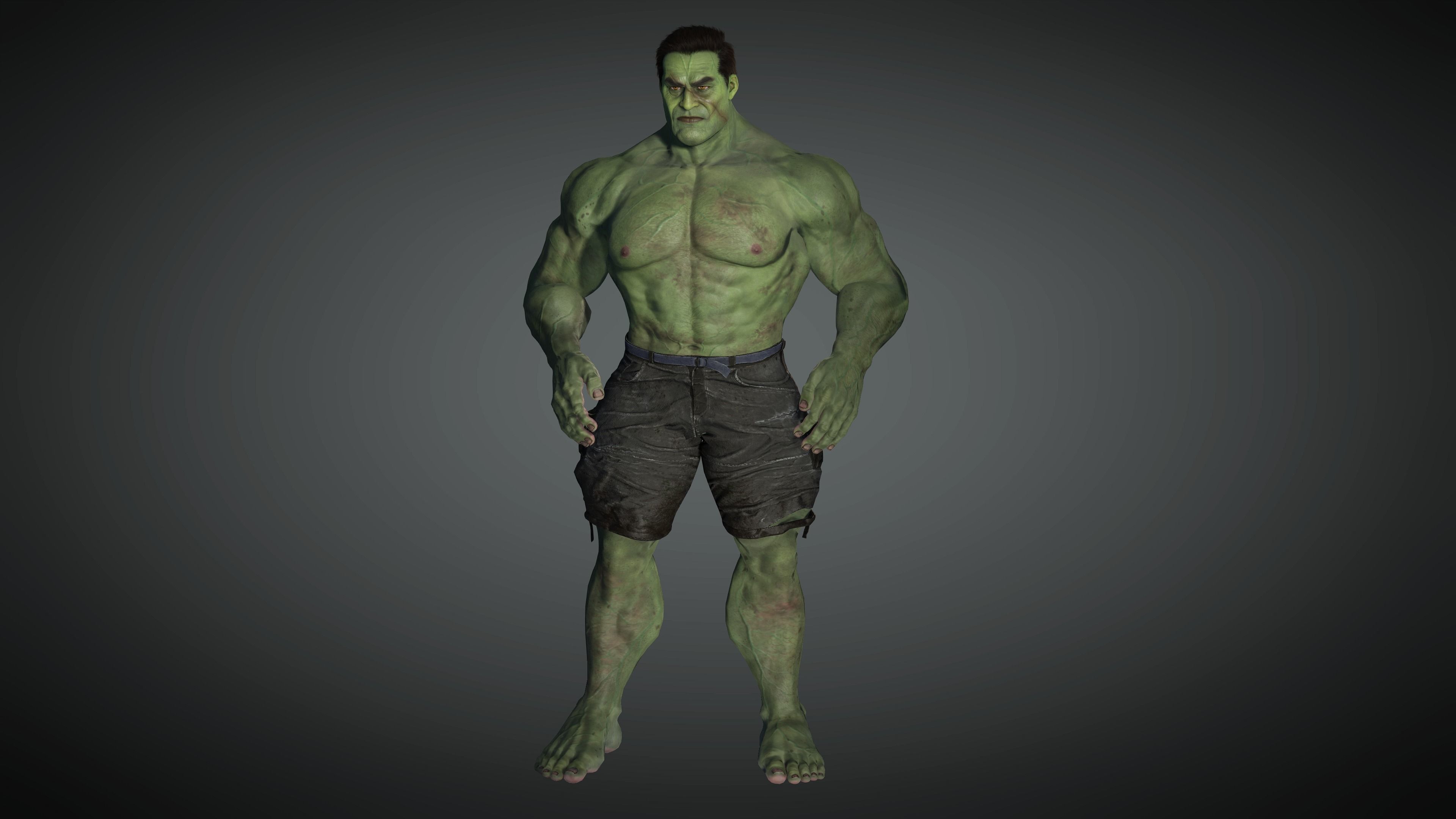 AAA Comics Character 06 The Hulk  Low-poly 3D model_7