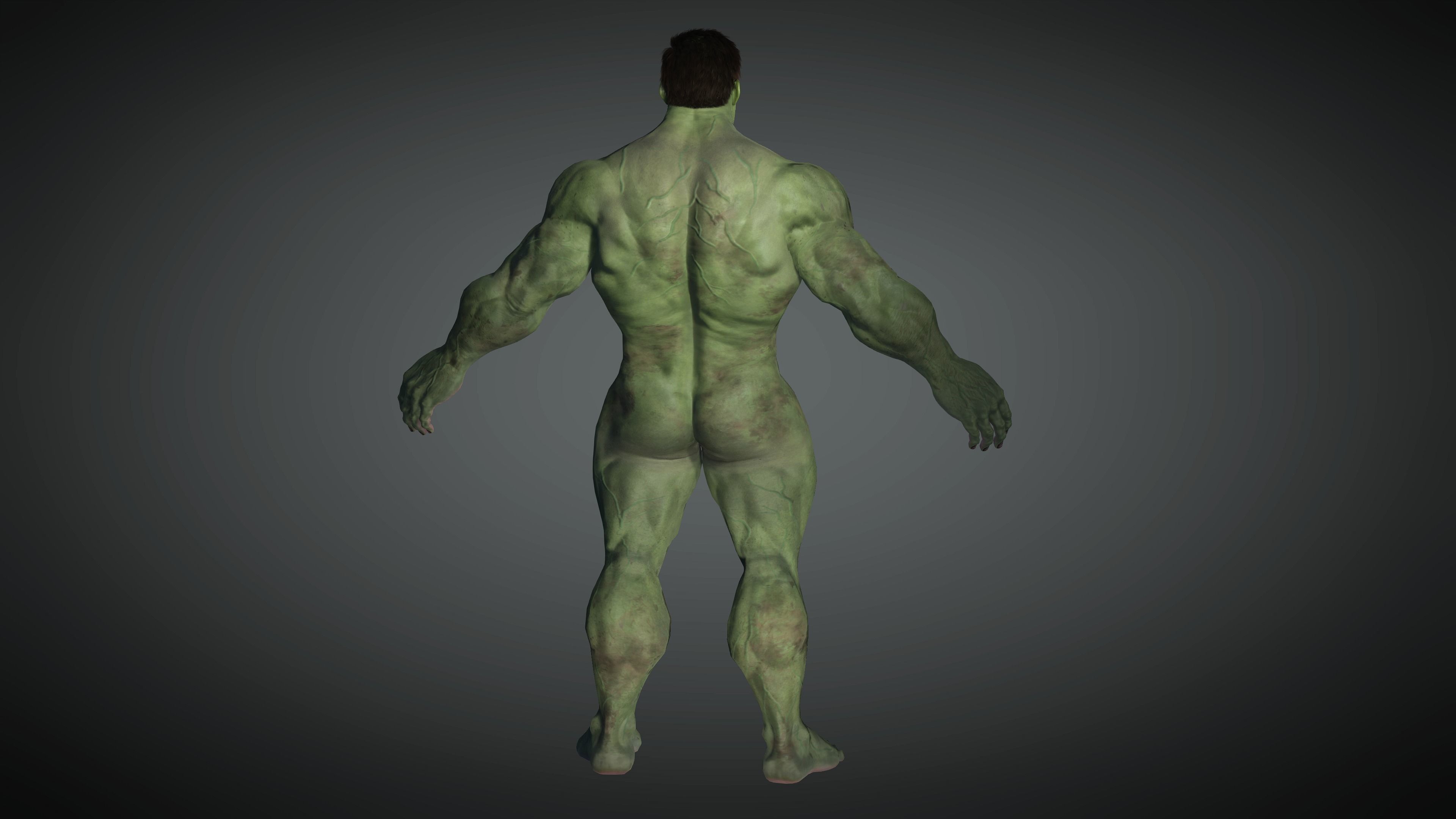 AAA Comics Character 06 The Hulk  Low-poly 3D model_6
