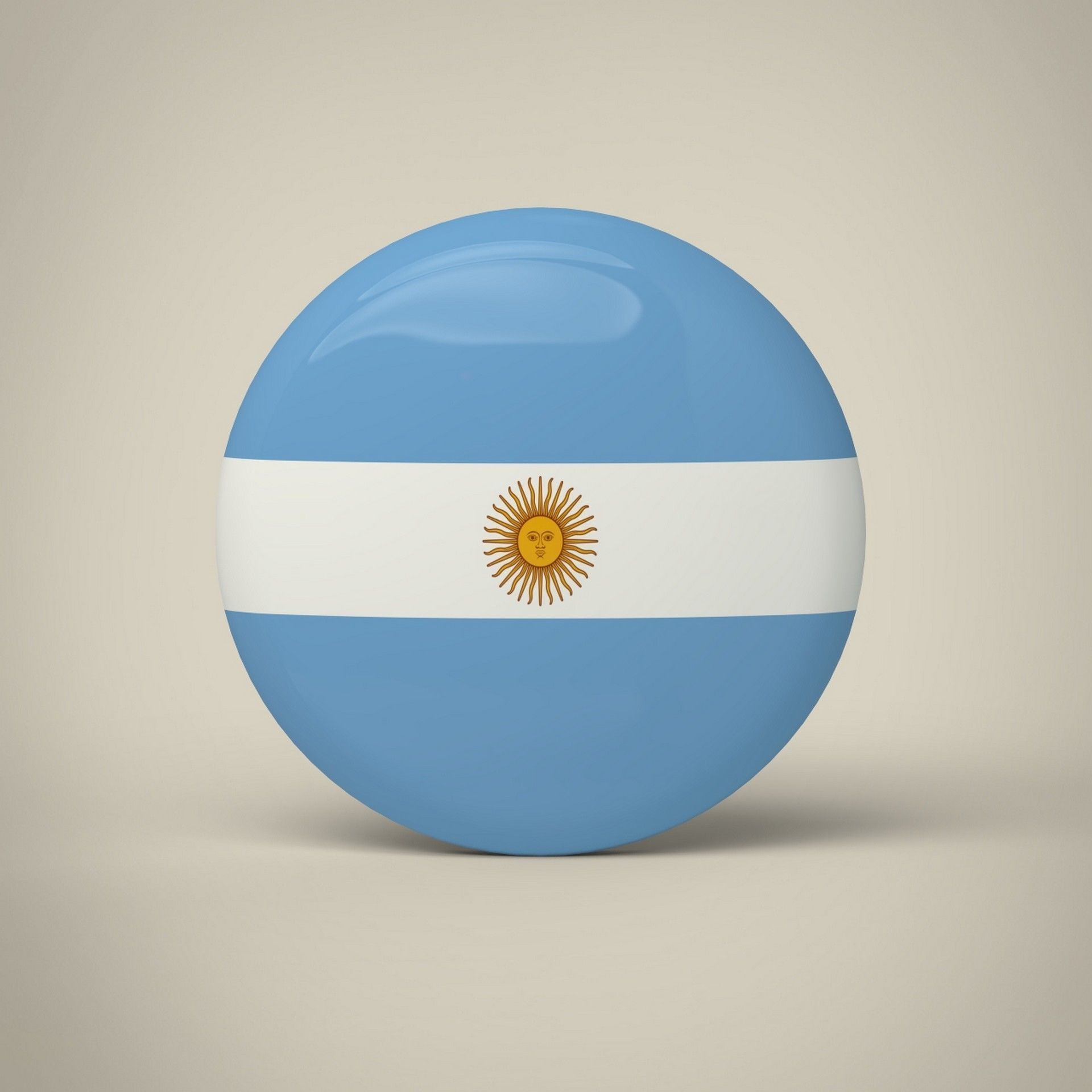 Argentina Badge Low-poly 3D model_2