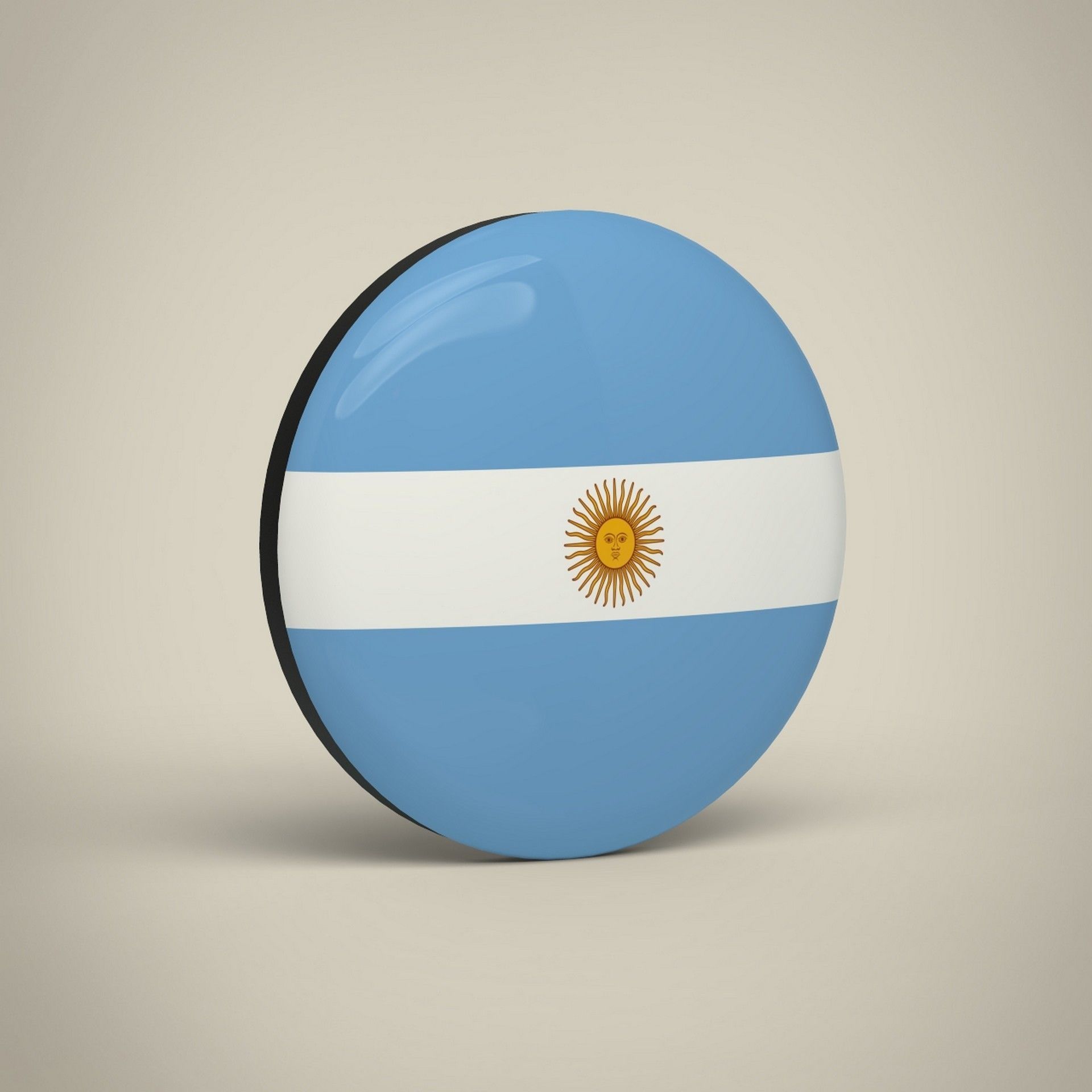 Argentina Badge Low-poly 3D model_1