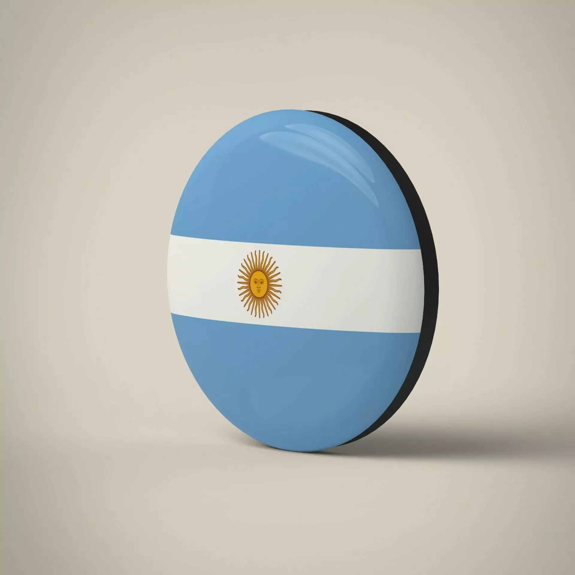 Argentina Badge Low-poly 3D model_0