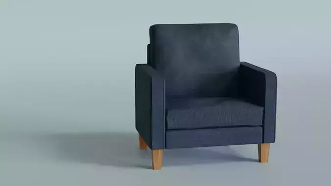 Single Bed Sofa- blue shade or can be edited to any color 3D print model