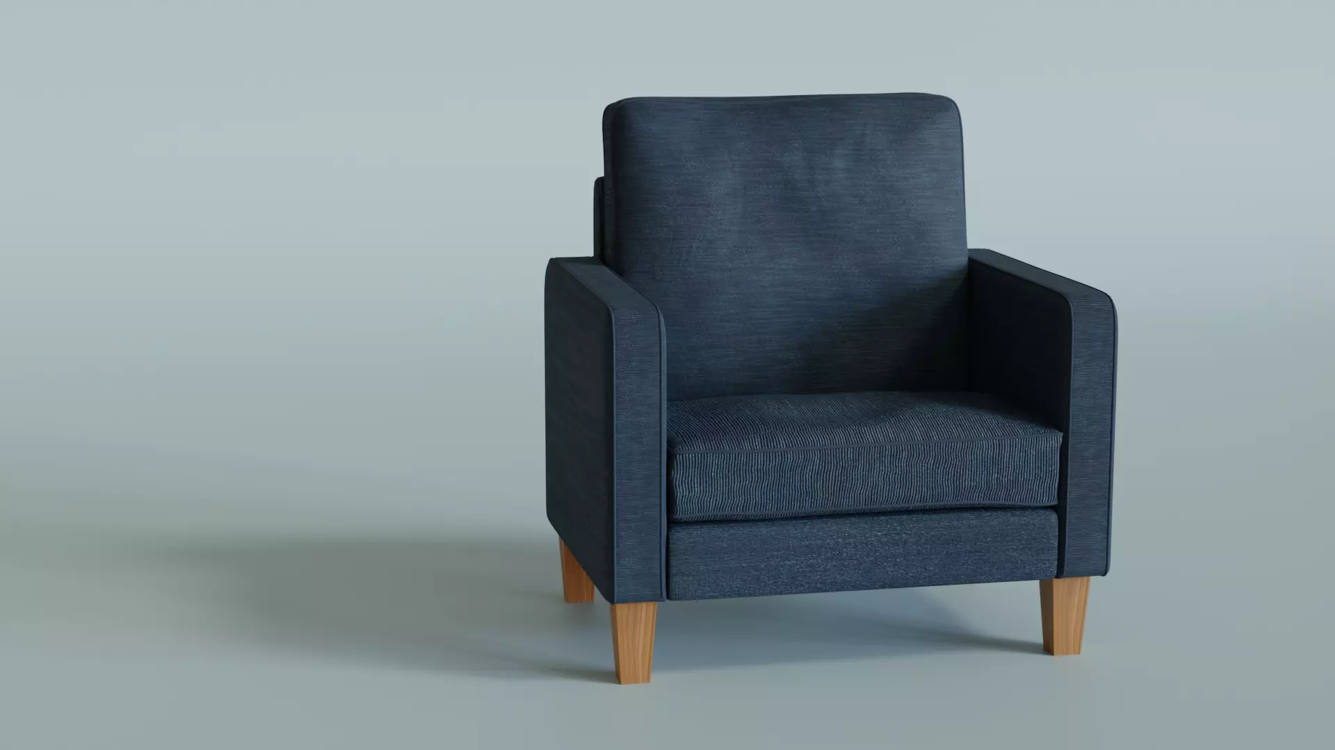 Single Bed Sofa- blue shade or can be edited to any color 3D print model_0