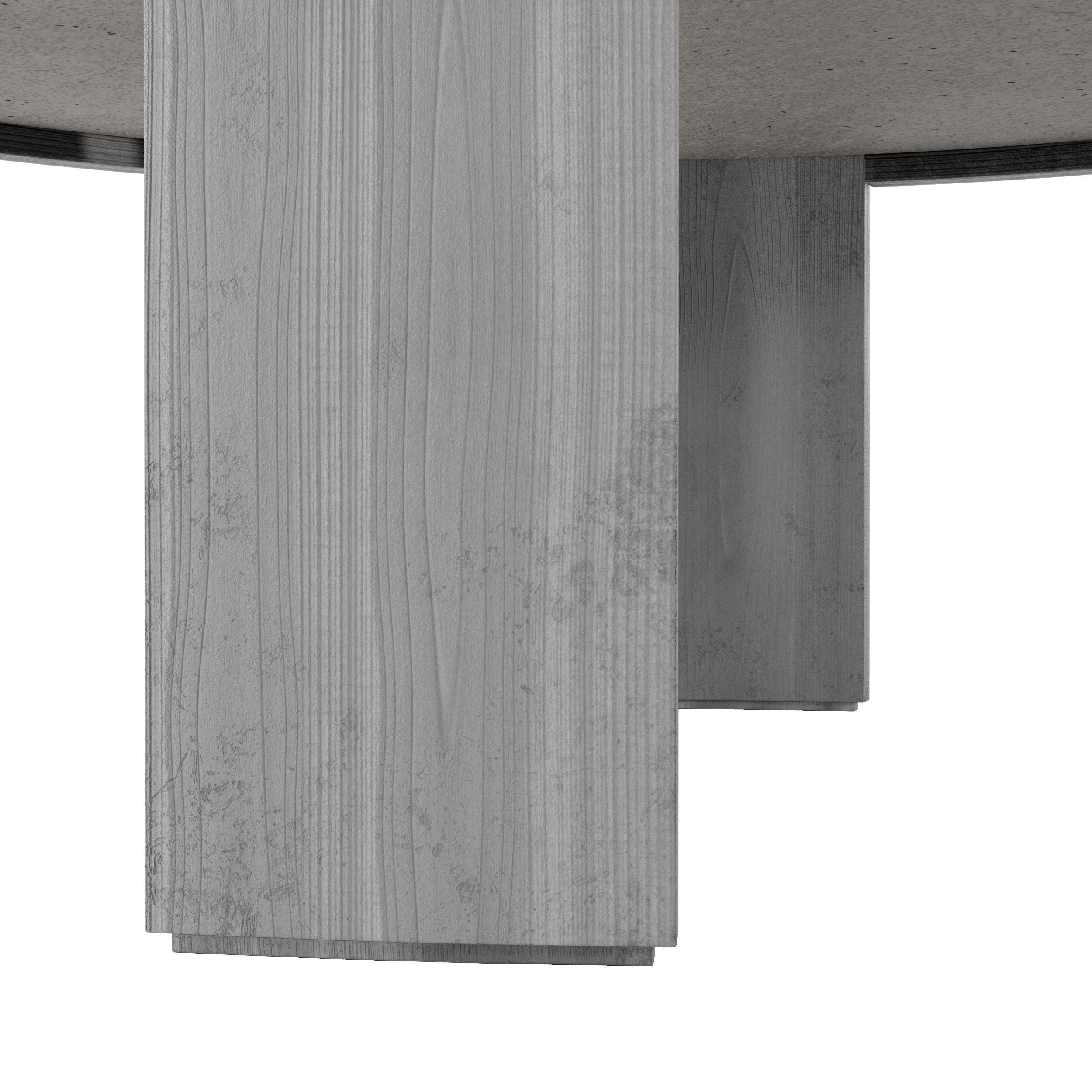 Portside Outdoor Concrete Round Coffee Table - West Elm 3D model_3