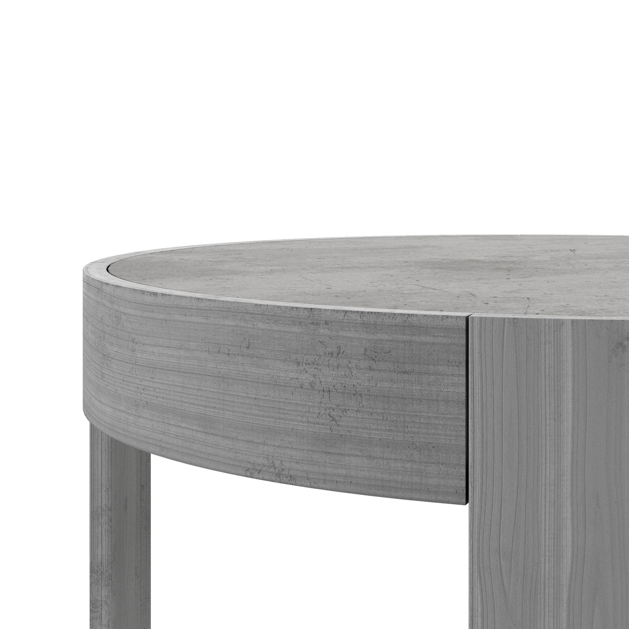 Portside Outdoor Concrete Round Coffee Table - West Elm 3D model_1
