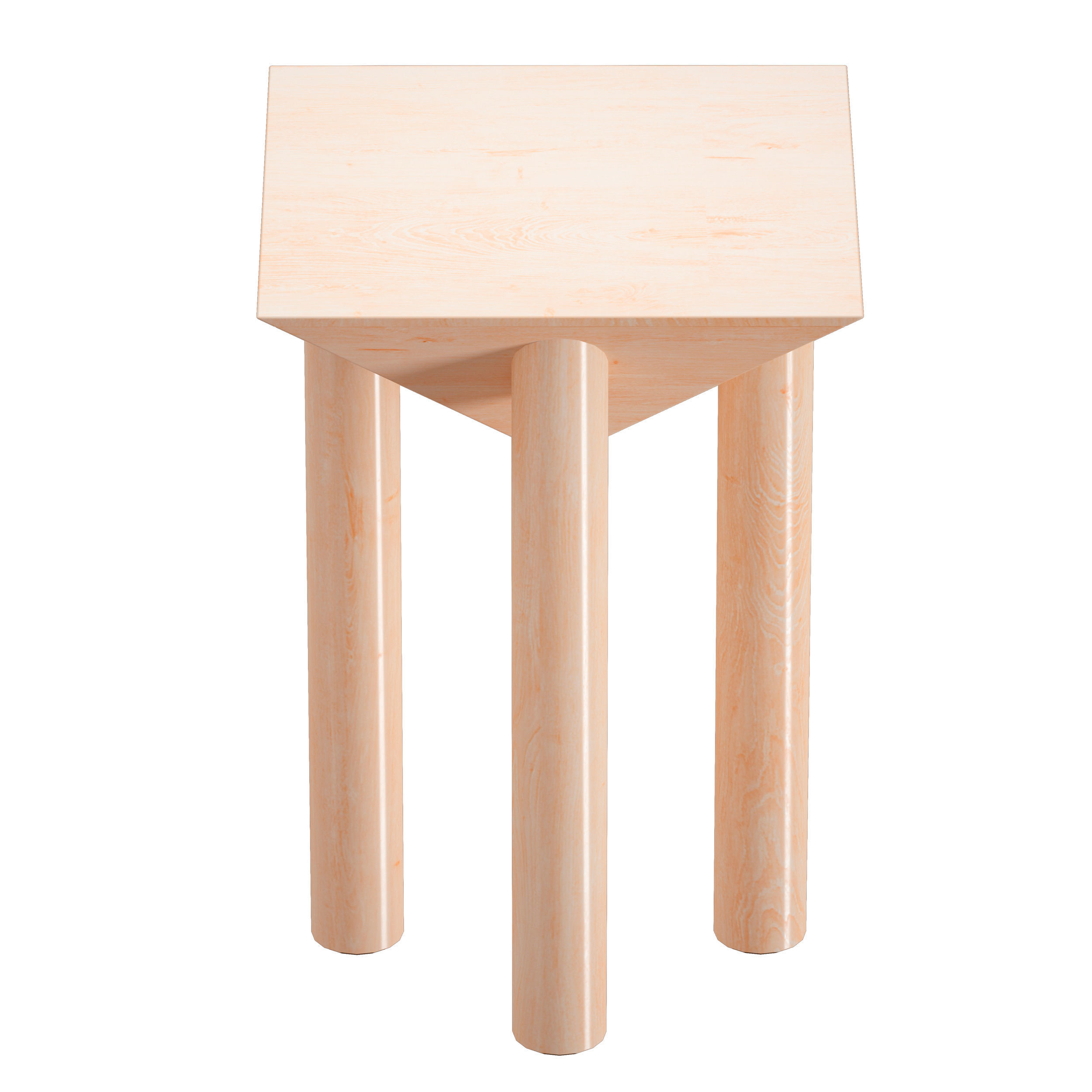 Flora Wood Square End Table Crate and Barrel 3D model_7
