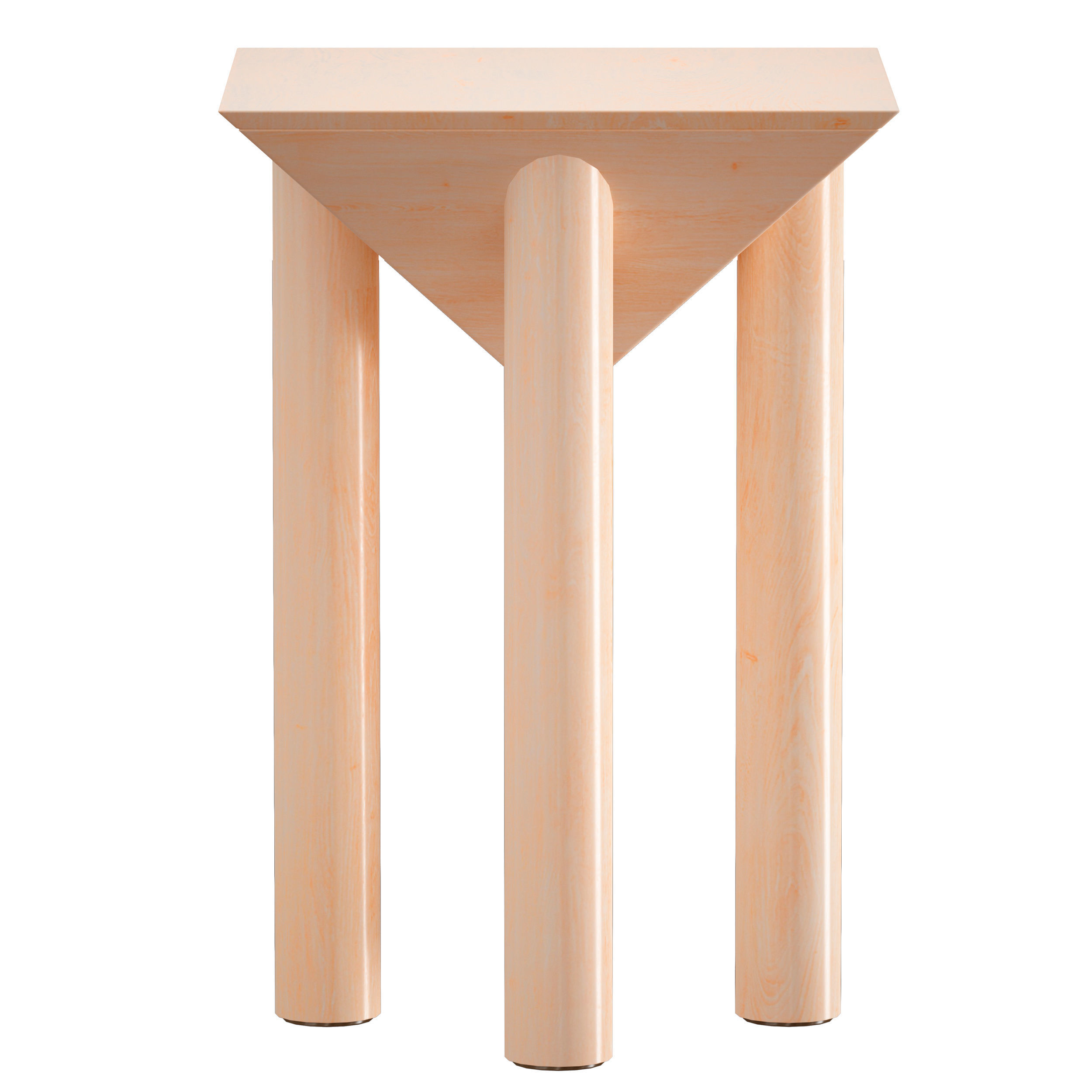 Flora Wood Square End Table Crate and Barrel 3D model_2