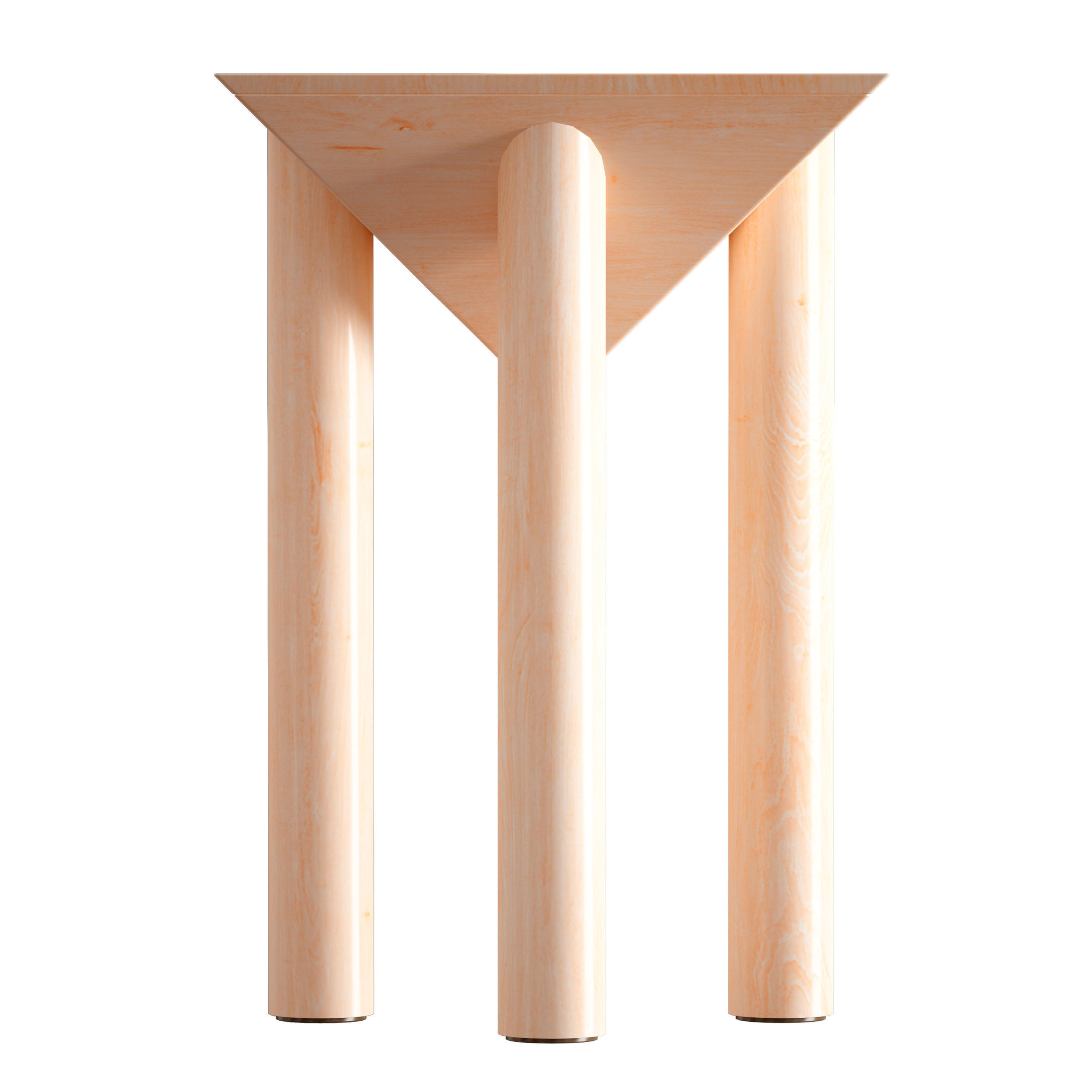 Flora Wood Square End Table Crate and Barrel 3D model_6