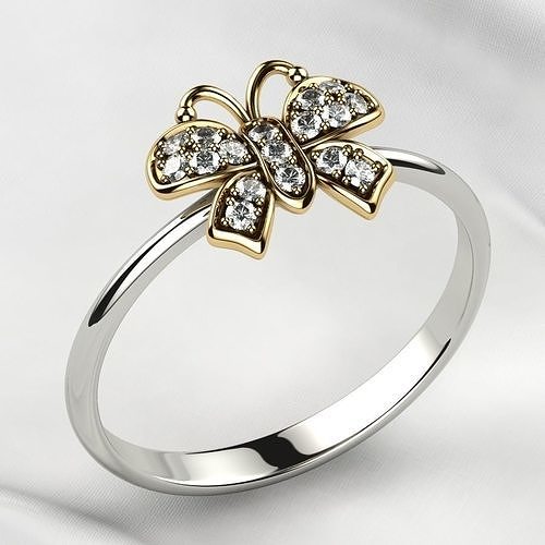 Low Weight Butterfly Gold Ring 3D print model