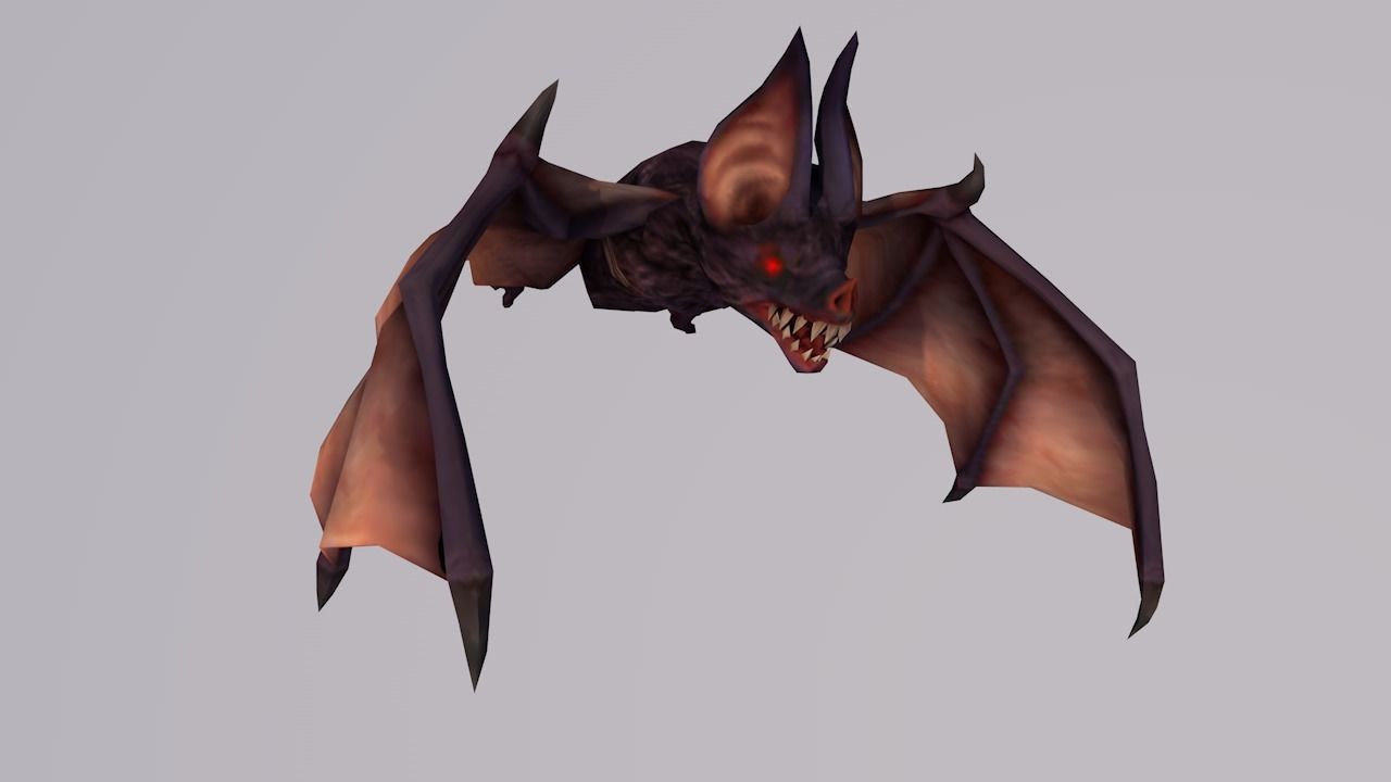 bat animations Low-poly 3D model_5