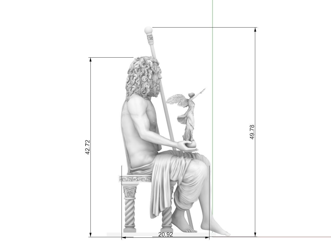 Zeus and Nike sculpture 3D print model_13