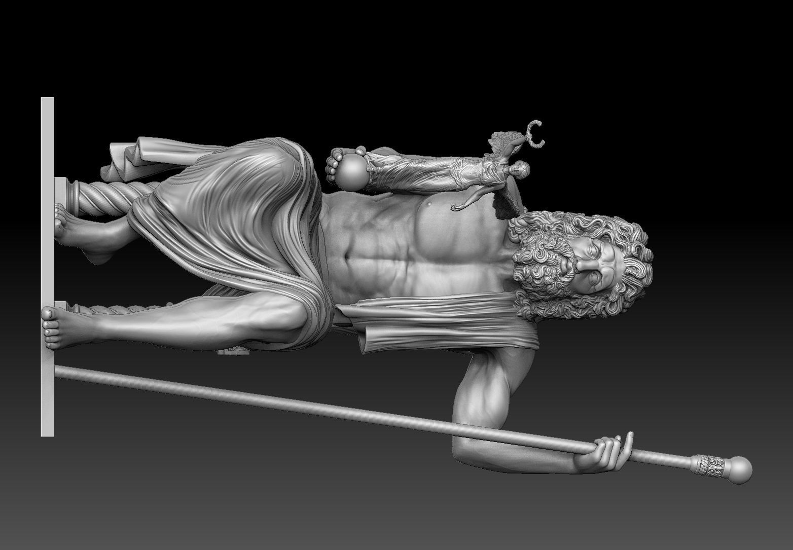 Zeus and Nike sculpture 3D print model_14