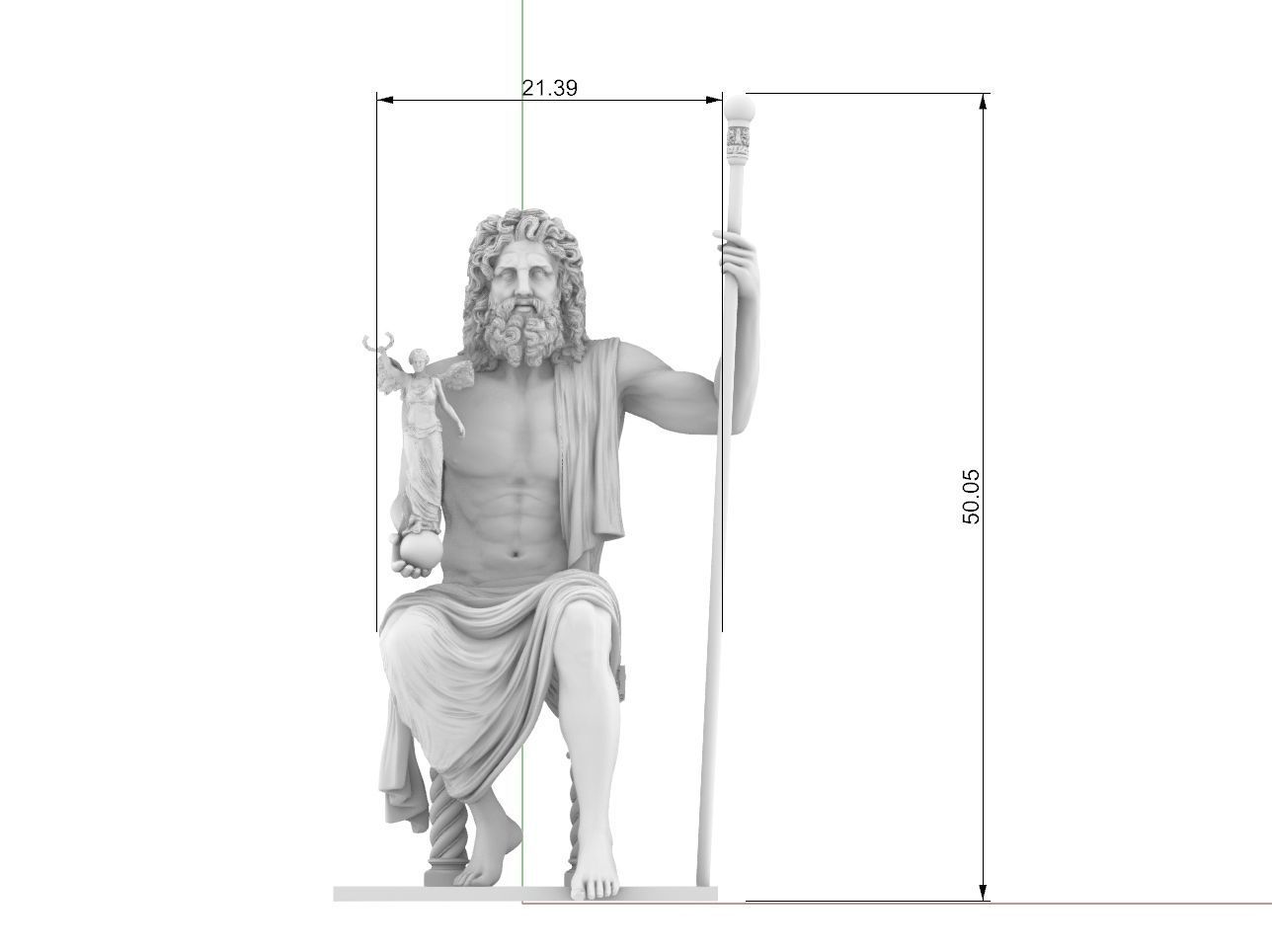 Zeus and Nike sculpture 3D print model_12