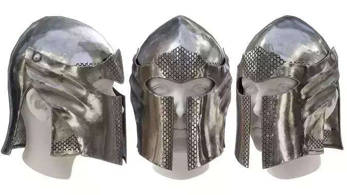 Armor Barbuta Helmet Low-poly 3D model