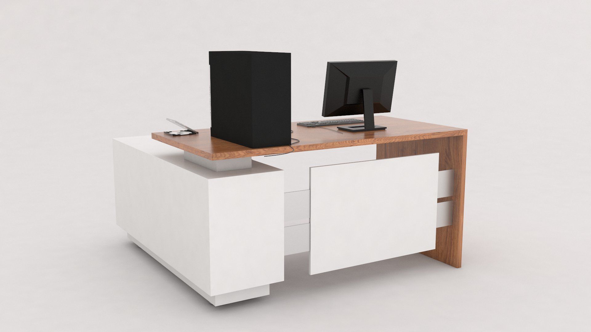 Computer Desk 3D Model 3D model_1