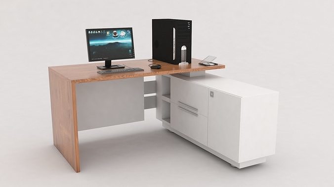 Computer Desk 3D Model 3D model