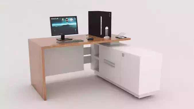 Computer Desk 3D Model