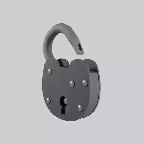 Metal Padlock with Keyhole