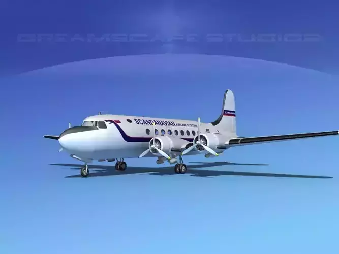 Douglas DC-4 SAS  3D model