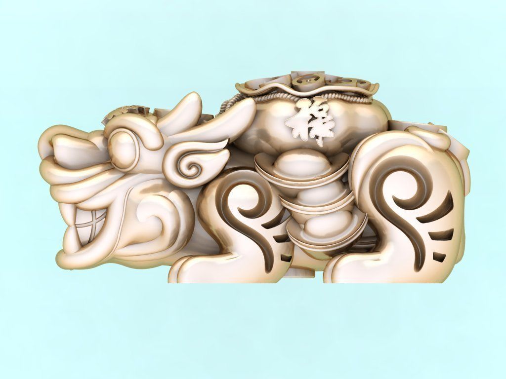 Pixiu money coin Bracelet - Unicorn bracelet - Size 15 mm 3D print model_3